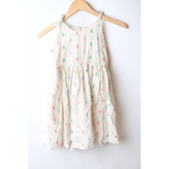 Pink Chicken Other - Pink Chicken Girls Sz 8 Ivory Sleeveless Summer Casual Dress Lined 100% Cotton